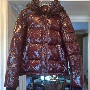 Never worn burgundy SAM 13 Ella puffer jacket small.